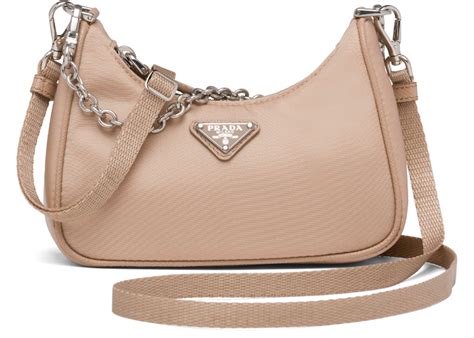 prada beige three strap|Prada purses.